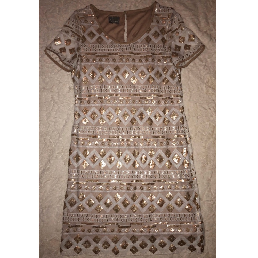 Gold sequin dress